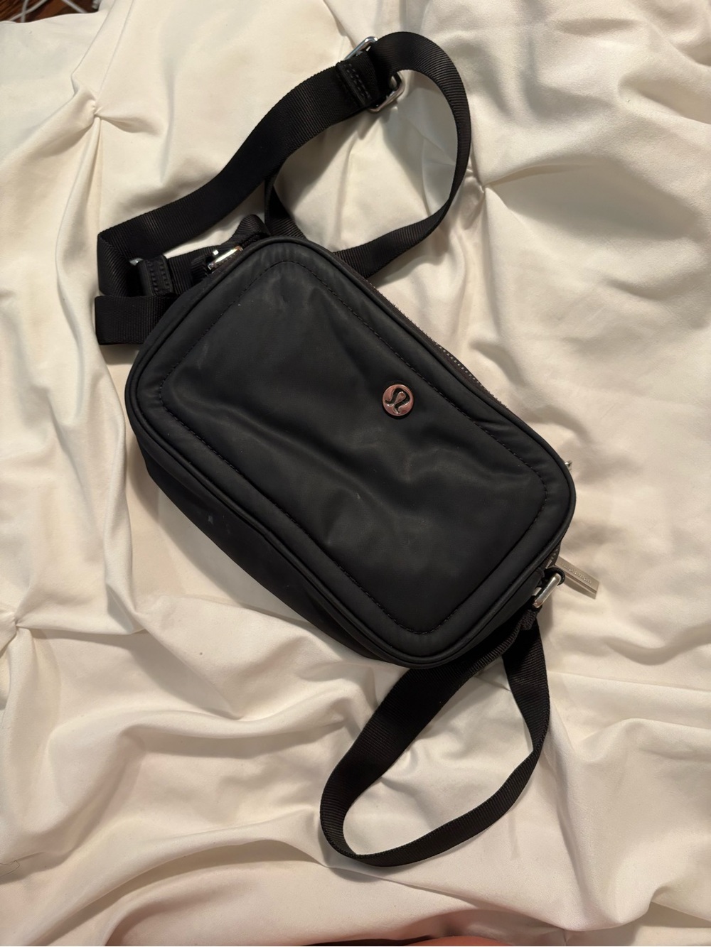 lululemon athletica Black Nylon Crossbody Belt Bag